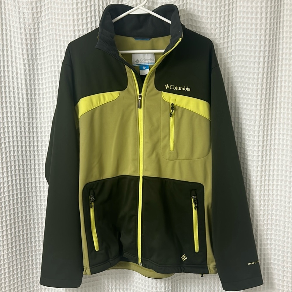Columbia Men’s Omni-Shield Jacket Large Green‎ Colorblock